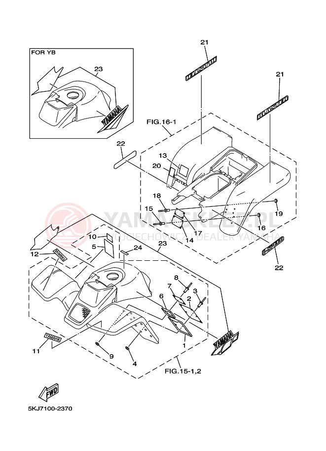 Schemat "naklejki" do Yamaha BLASTER