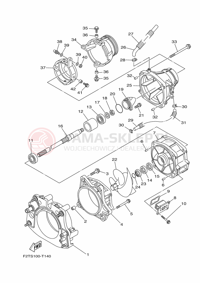 Schemat "JET UNIT" do Yamaha FX CRUISER HO