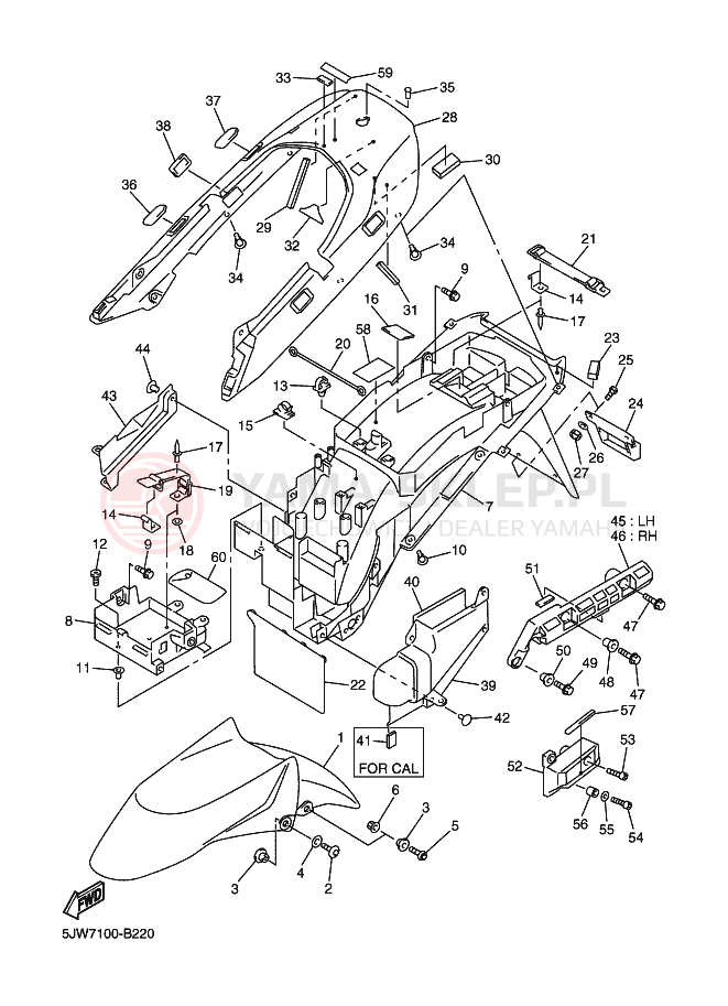 Schemat "błotnik" do Yamaha FJR1300 FJR13R FJR