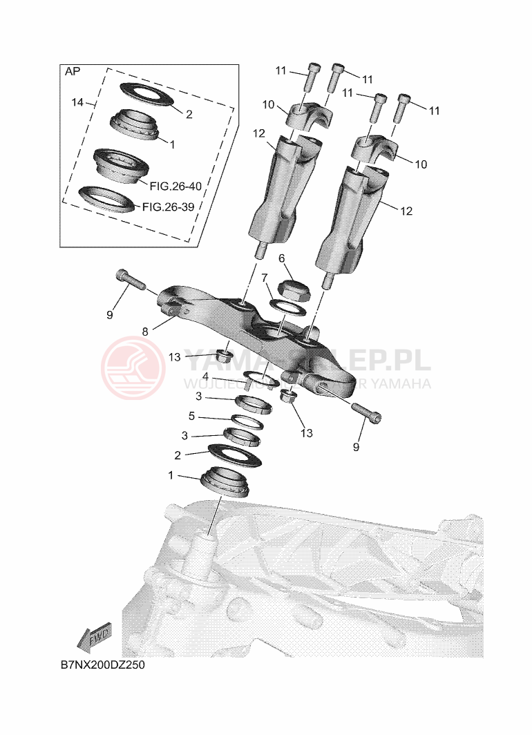 Schemat "Półki zawieszenia" do Yamaha TRACER 9