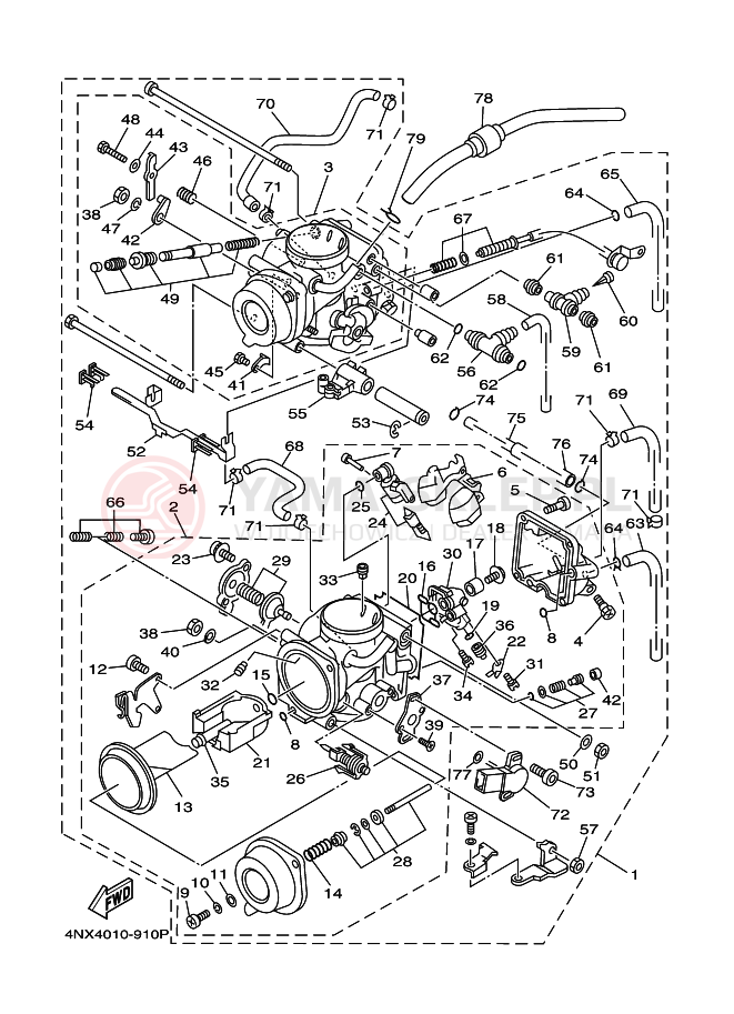 Schemat "Gaźnik" do Yamaha TRX850