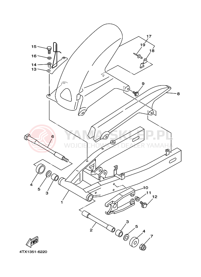 Schemat "wahacz" do Yamaha TDM850