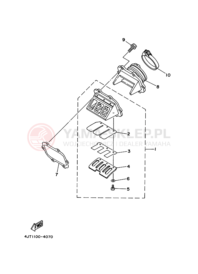Schemat "Wtrysk paliwa" do Yamaha TZ125