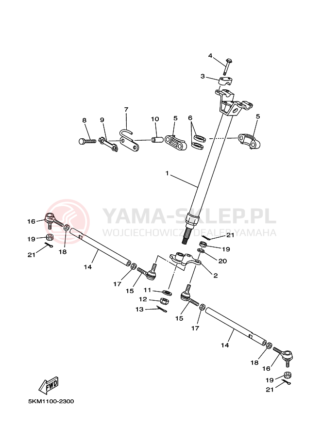 Schemat "Półki zawieszenia" do Yamaha GRIZZLY