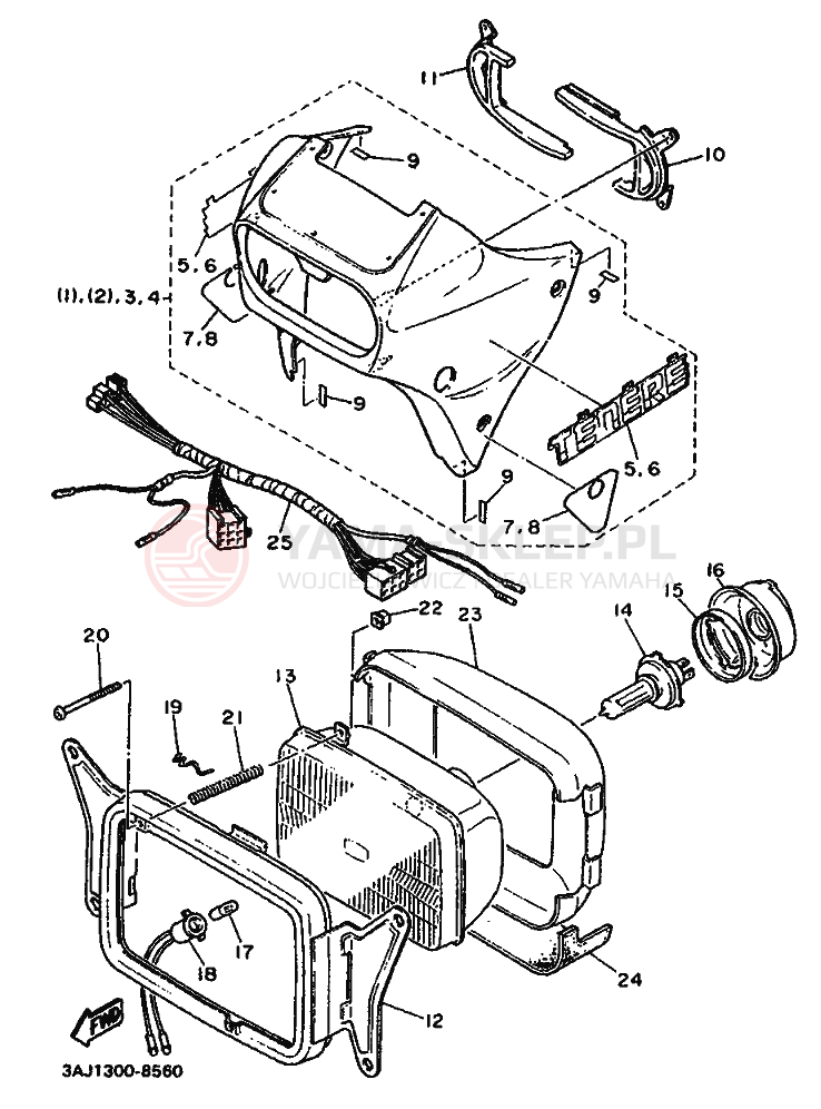 Schemat "alternator" do Yamaha XT600Z TENERE