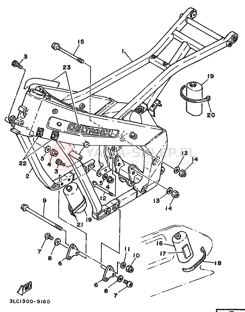 Schemat "rama" do Yamaha TZ250