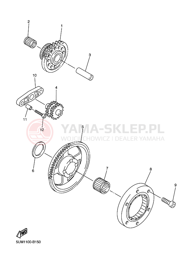 Schemat "rozrusznik" do Yamaha WR250F
