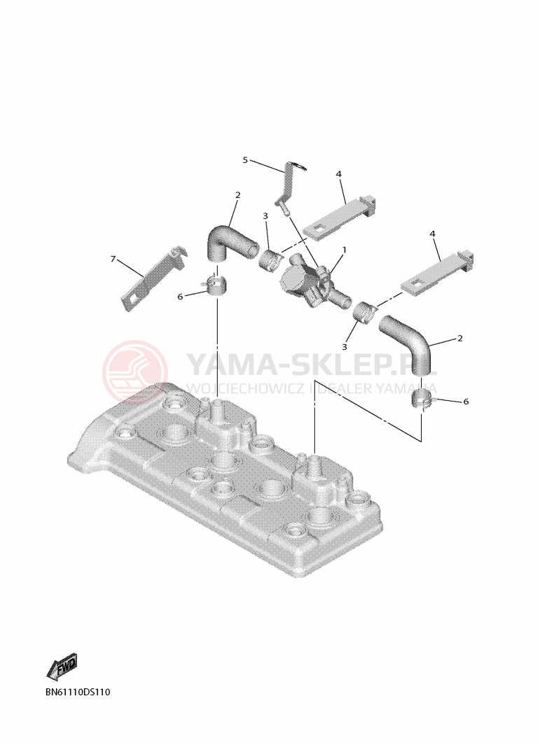 Schemat "System odbioru powietrza" do Yamaha YZF-R6