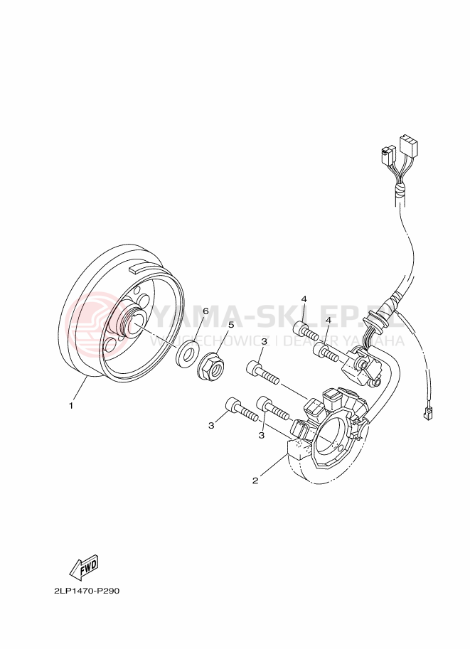 Schemat "prądnica" do Yamaha YC125-5