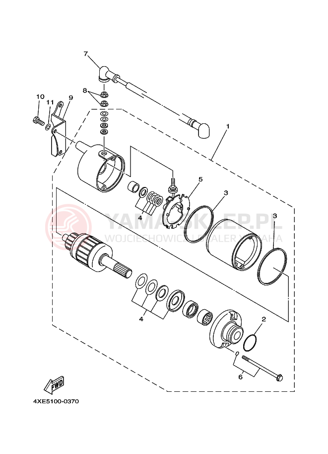 Schemat "rozrusznik" do Yamaha BEAR TRACKER