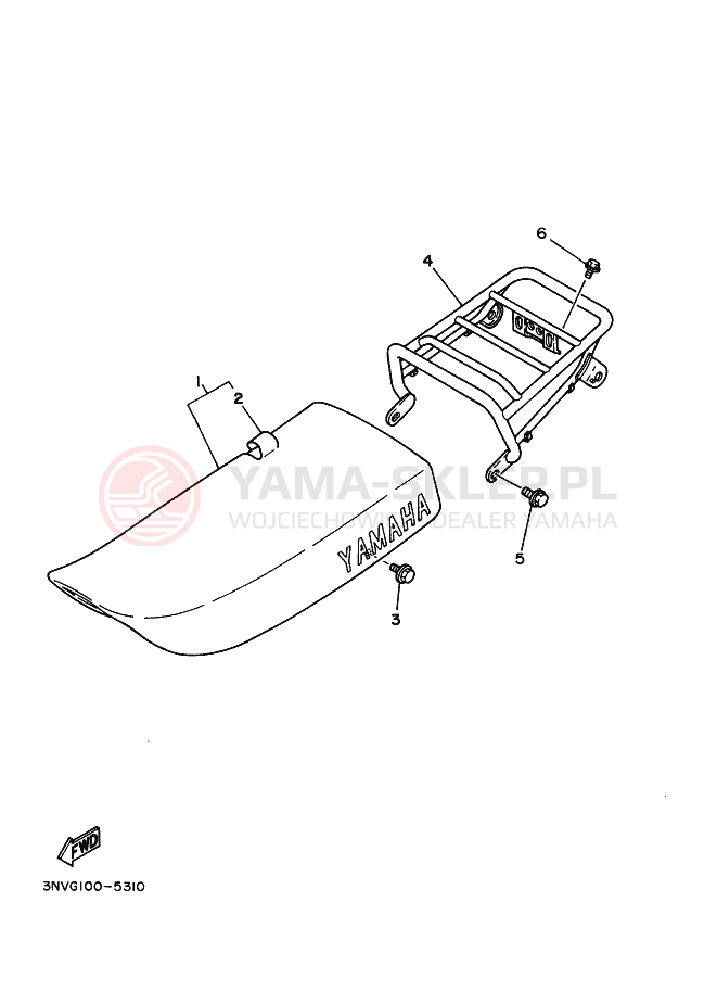 Schemat "siedzenie" do Yamaha XT350