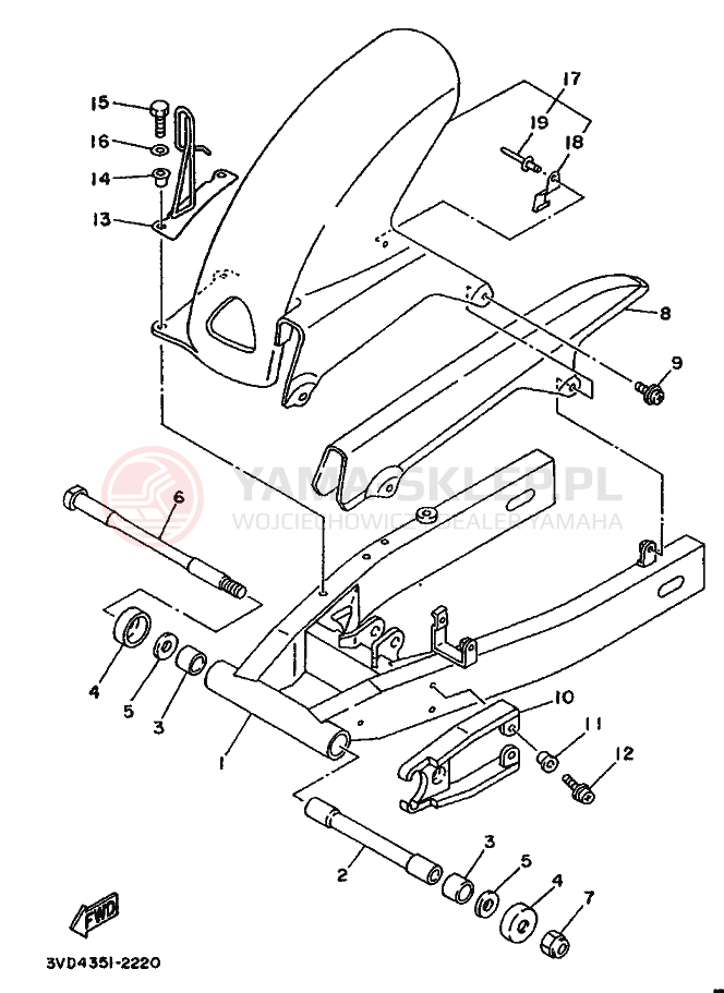 Schemat "wahacz" do Yamaha TDM850