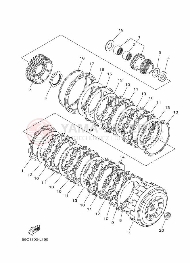 Schemat "sprzęgło" do Yamaha XP500A