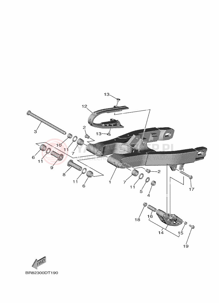 Schemat "wahacz" do Yamaha YZ65