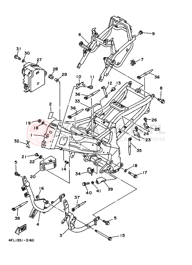 Schemat "rama" do Yamaha TZR125