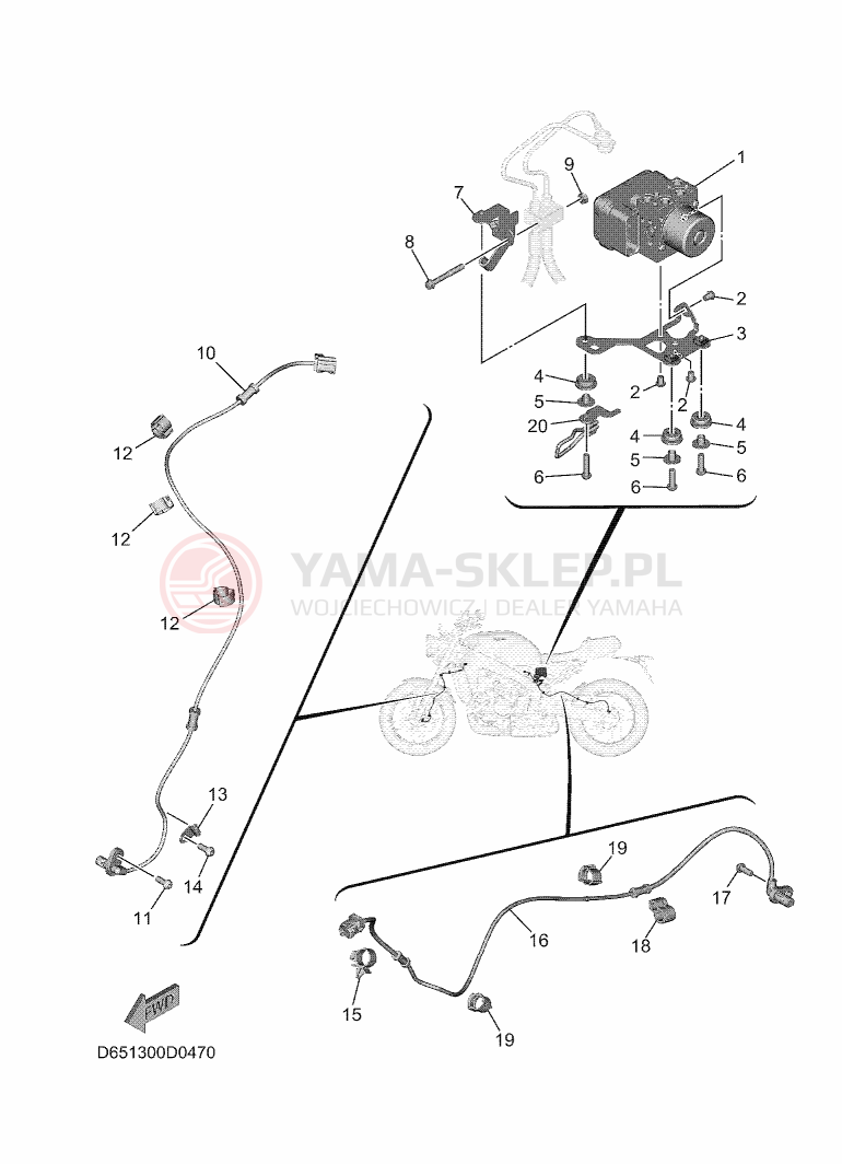 Schemat "SPRZĘT ELEKTRYCZNY 3" do Yamaha XSR900