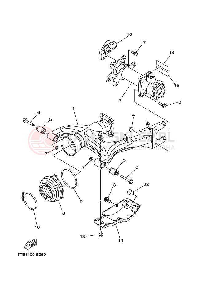 Schemat "wahacz" do Yamaha GRIZZLY
