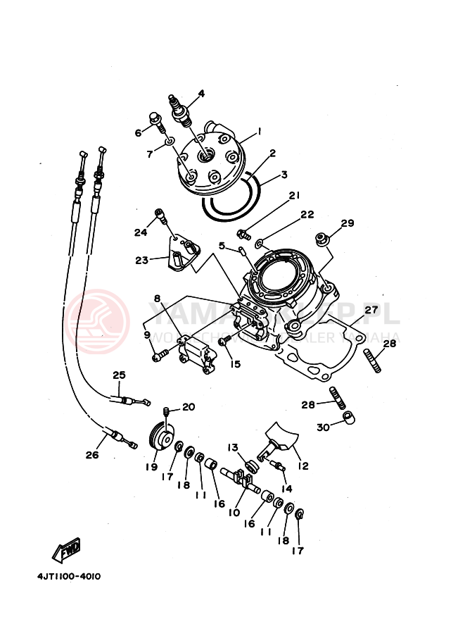 Schemat "głowica" do Yamaha TZ125