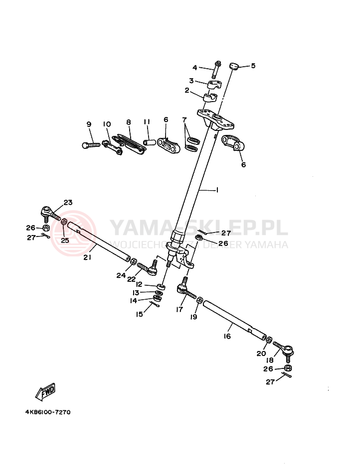 Schemat "Półki zawieszenia" do Yamaha YFM400FWBL