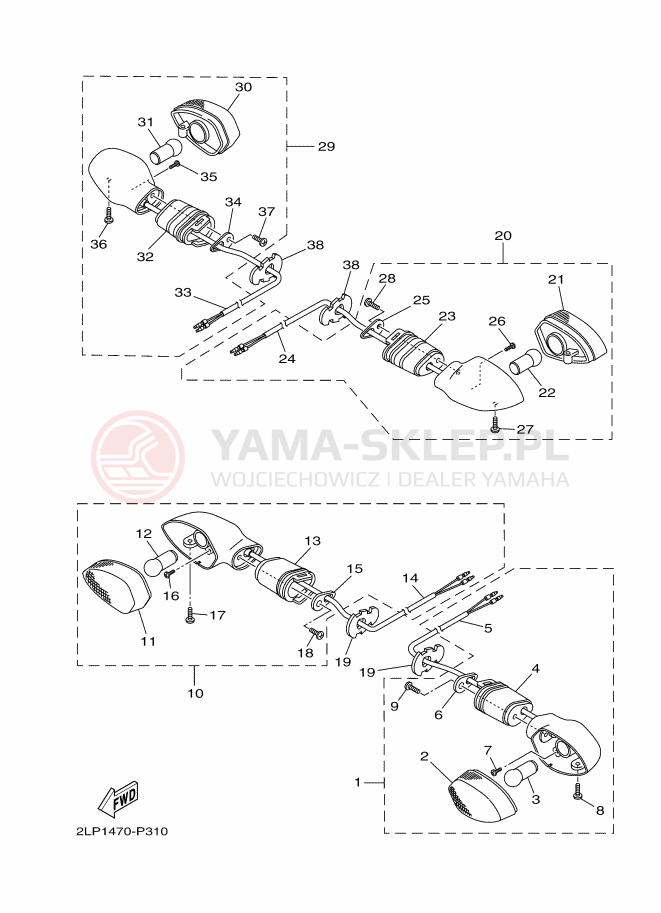 Schemat "kierunkowskazy" do Yamaha YC125-5