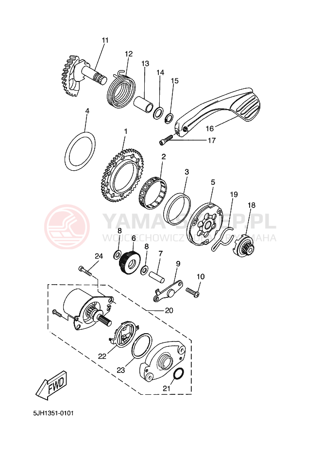Schemat "rozrusznik" do Yamaha BWS