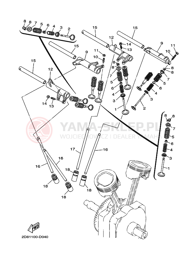 Schemat "zawory" do Yamaha ROADSTAR WARRIOR