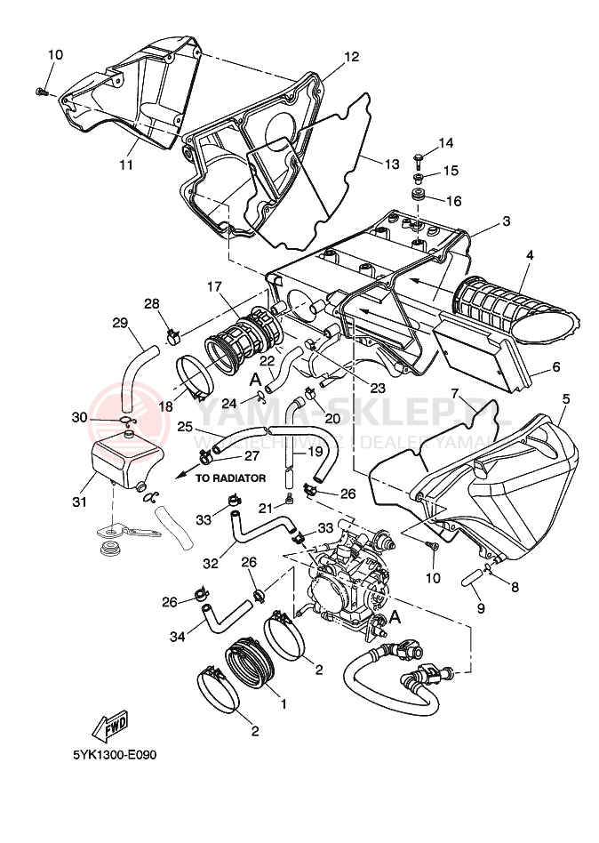 Schemat "Wtrysk paliwa" do Yamaha MT03