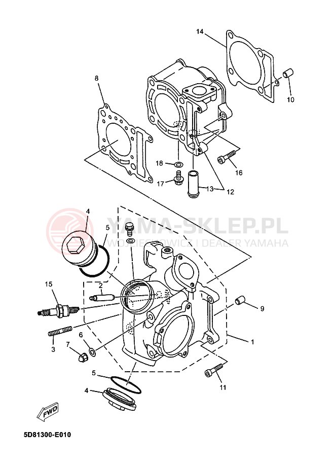 Schemat "głowica" do Yamaha MAJESTY 125