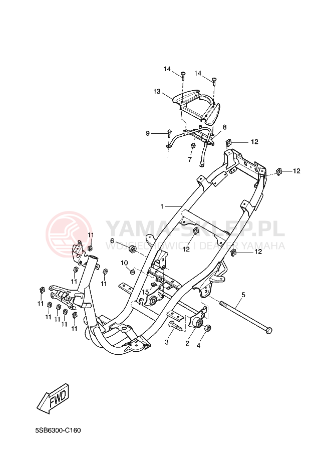 Schemat "rama" do Yamaha AEROX