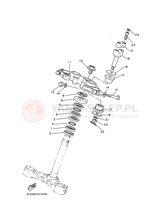 Schemat "Półki zawieszenia" do Yamaha SR500
