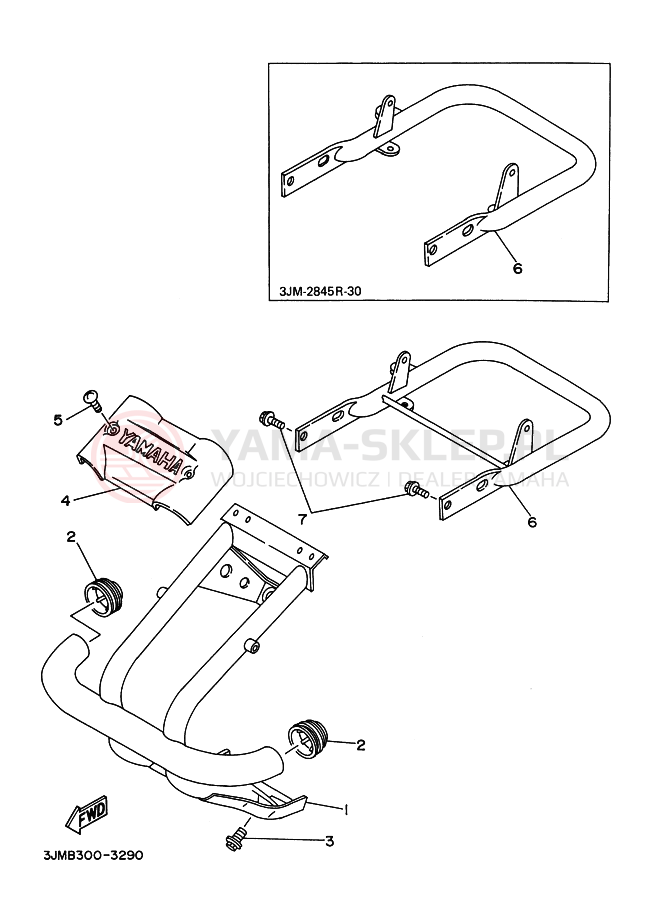 Schemat "ZDERZAK 2" do Yamaha BLASTER