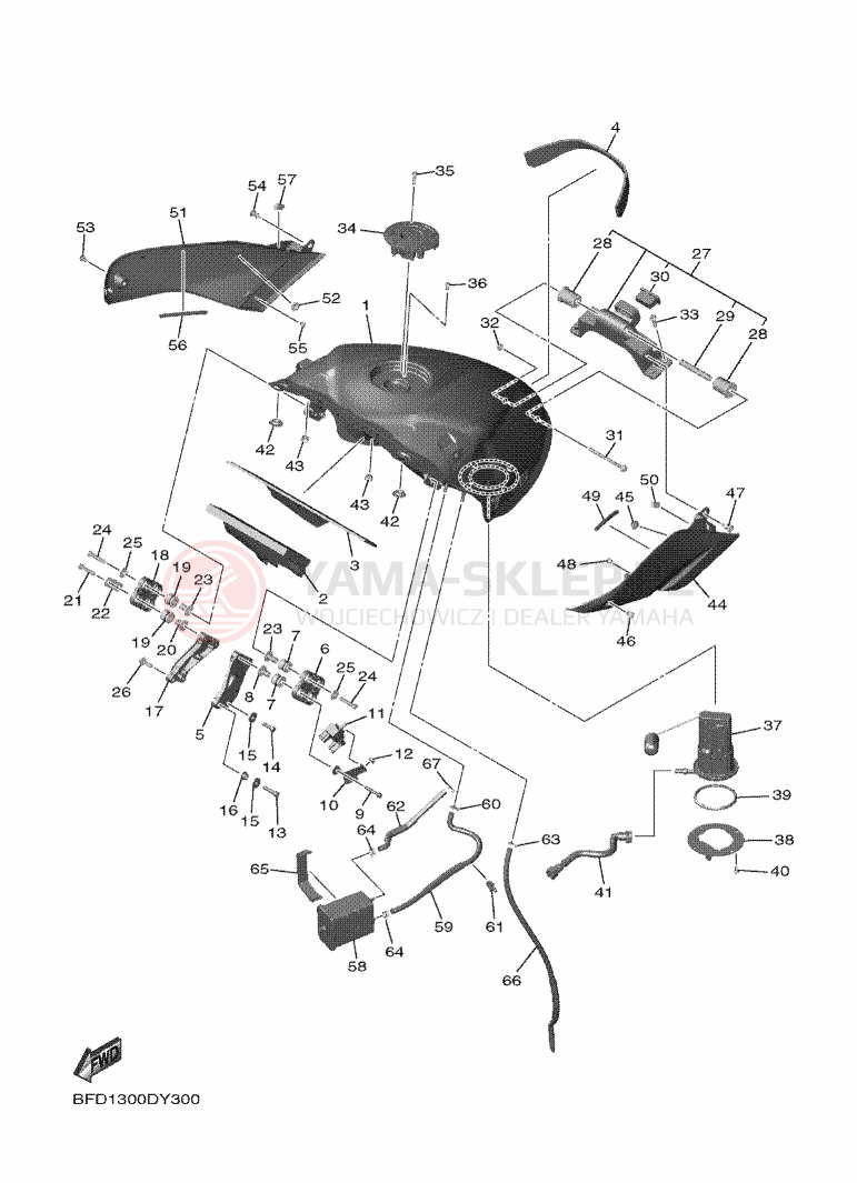 Schemat "zbiornik paliwa" do Yamaha NIKEN GT