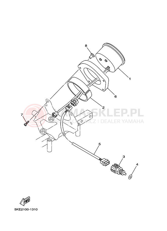 Schemat "licznik" do Yamaha TZ250