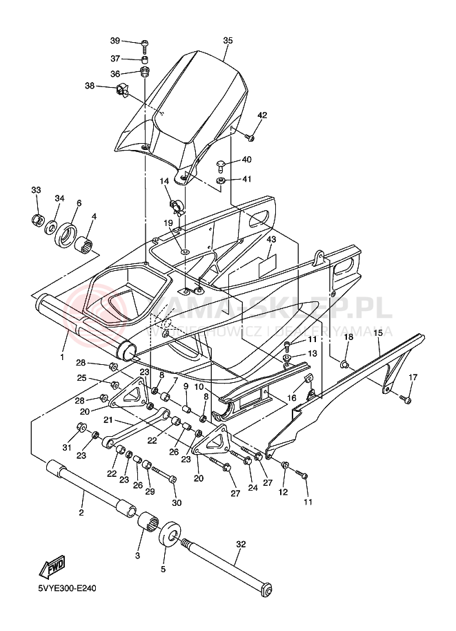 Schemat "wahacz" do Yamaha YZF-R1