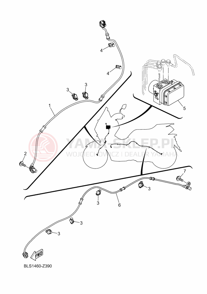 Schemat "SPRZĘT ELEKTRYCZNY 3" do Yamaha NMAX 125 TECH MAX