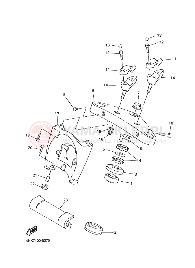 Schemat "Półki zawieszenia" do Yamaha XVZ1300A ROYALSTAR
