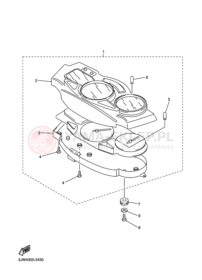 Schemat "licznik" do Yamaha FJR1300