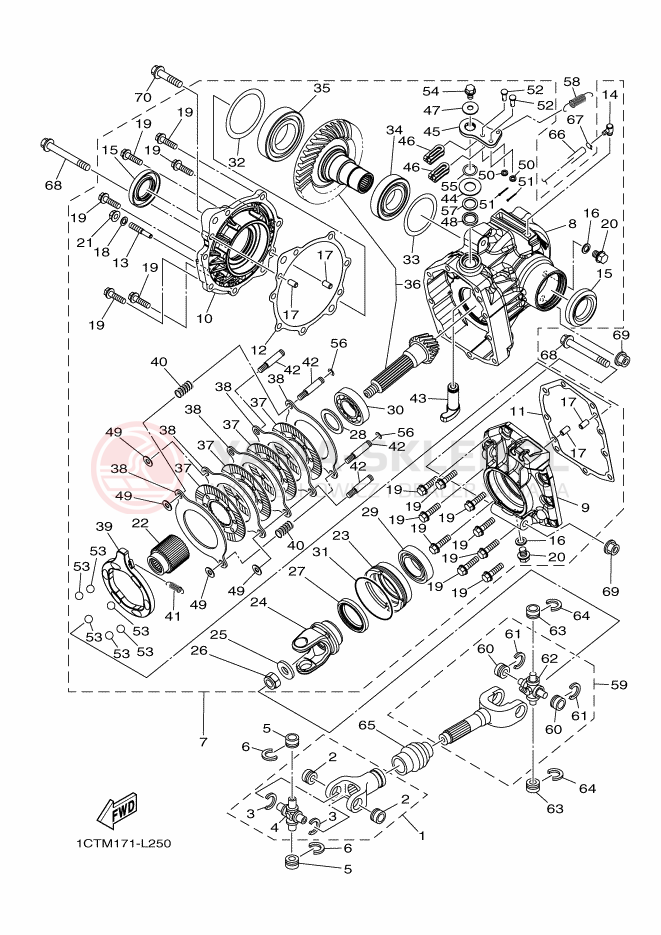 Schemat "Wał napędowy" do Yamaha YFM450FWB KODIAK 450