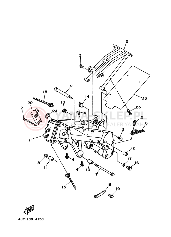 Schemat "rama" do Yamaha TZ125