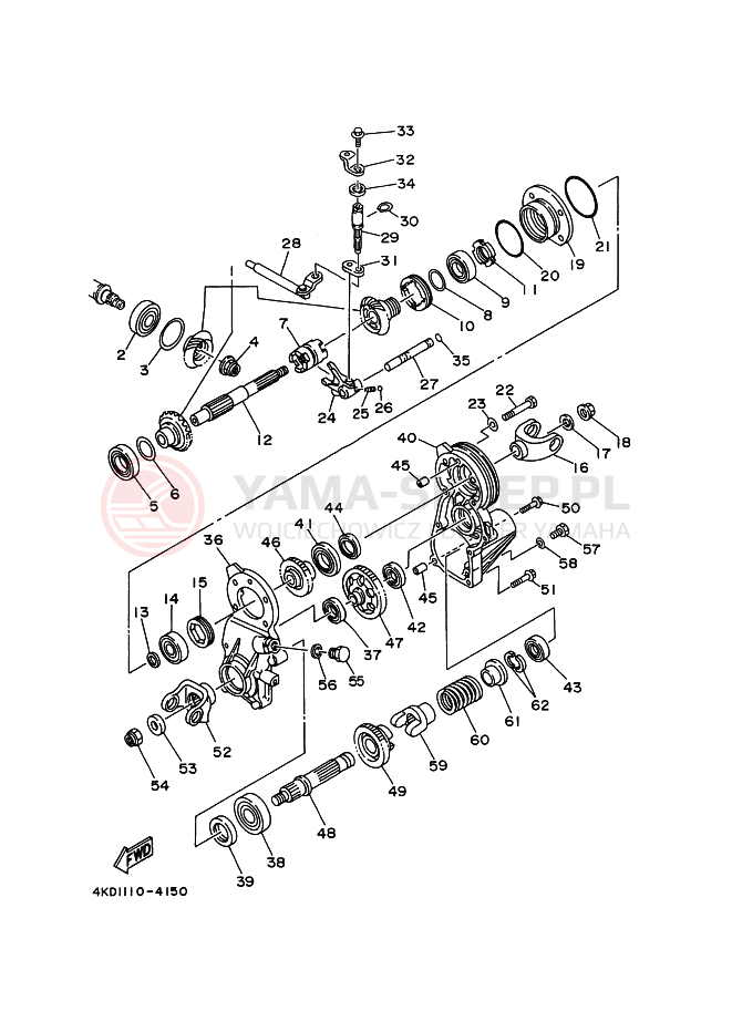 Schemat "PRZEKŁADNIA POŚREDNIA" do Yamaha TIMBERWOLF