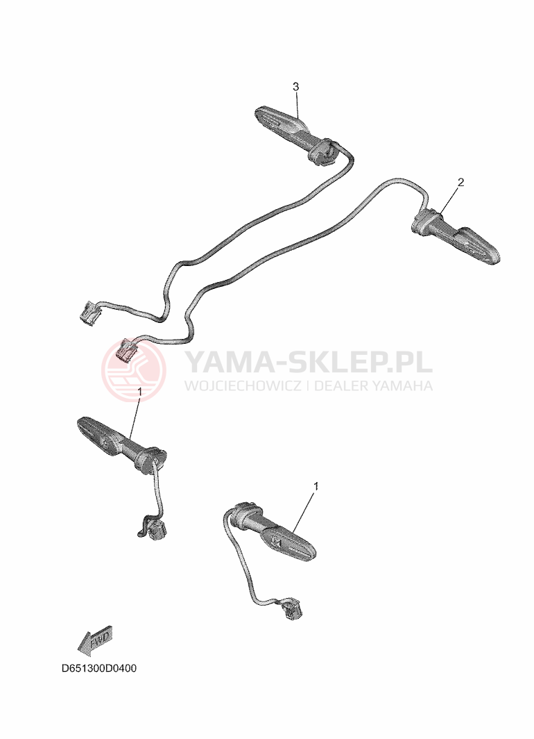 Schemat "kierunkowskazy" do Yamaha XSR900