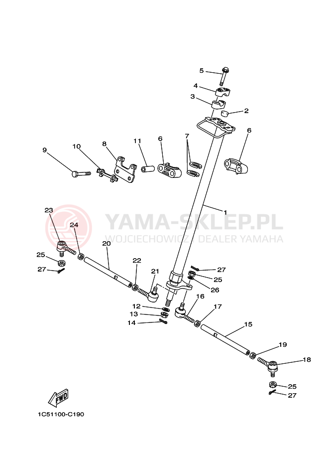 Schemat "Półki zawieszenia" do Yamaha GRIZZLY