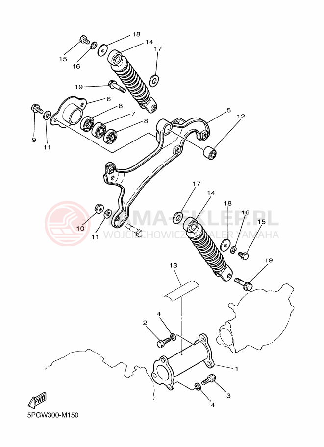 Schemat "wahacz" do Yamaha PW50