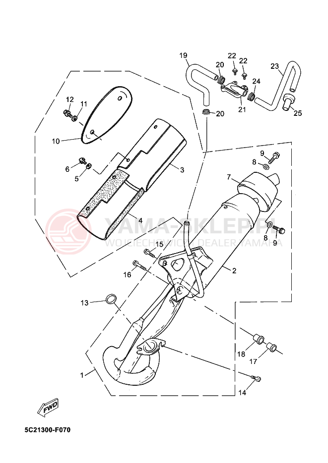 Schemat "Wydech końcowy" do Yamaha NEOS