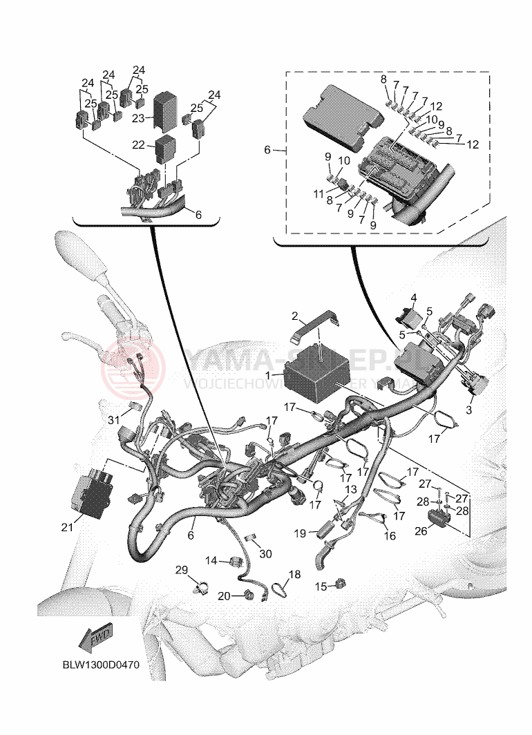 Schemat "układ elektryczny" do Yamaha MT-07 35KW