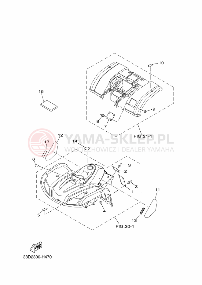 Schemat "naklejki" do Yamaha GRIZZLY 350