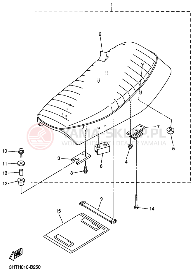 Schemat "siedzenie" do Yamaha SR400