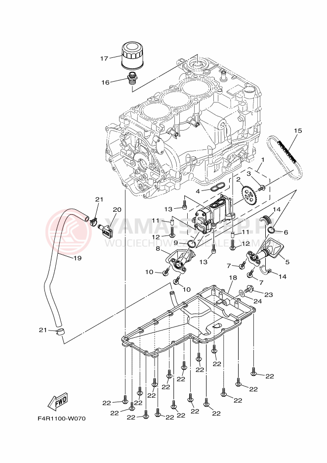 Schemat "Pompa olejowa" do Yamaha SJ1050