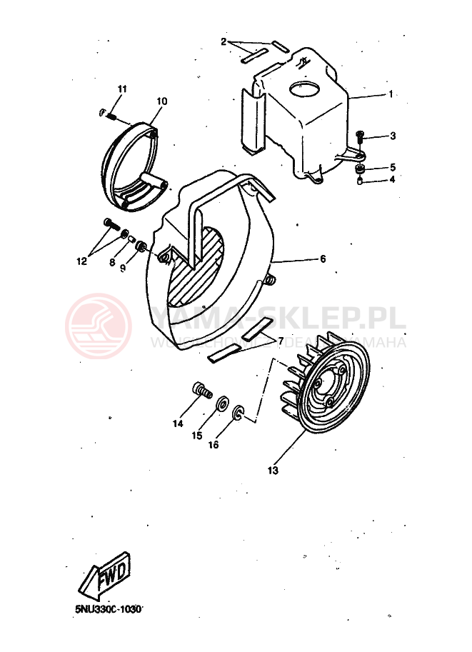 Schemat "POKRYWA CYLINDRA" do Yamaha BOOSTER NEXT GENERATION