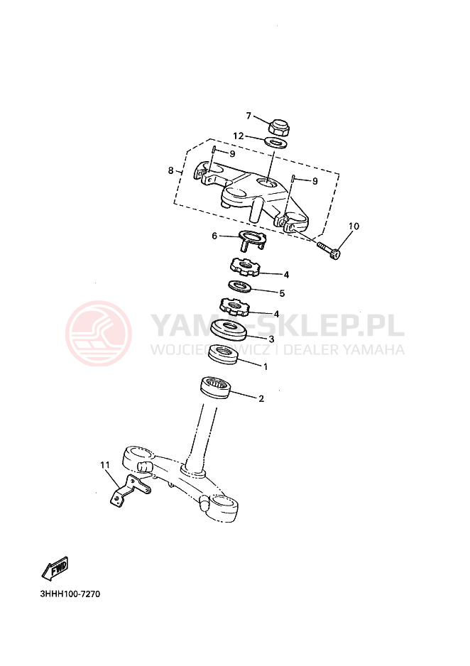 Schemat "Półki zawieszenia" do Yamaha FZR600 GENESIS